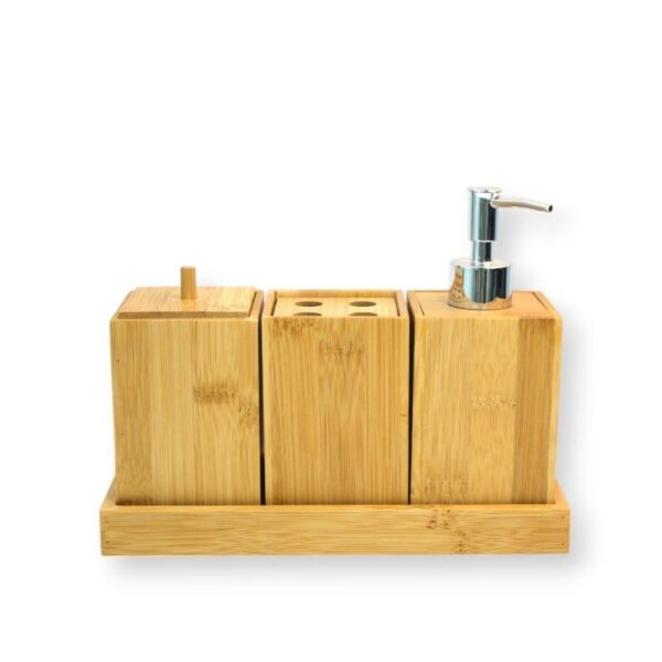 Juego de Baño de Bamboo 4 Piezas