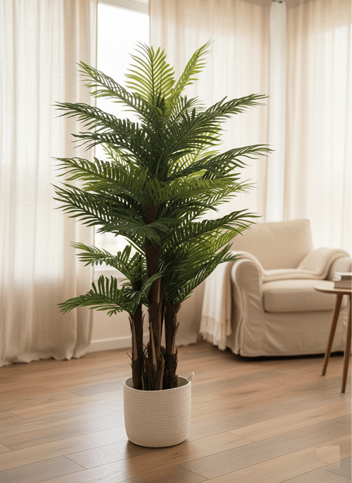 Planta Artificial Palmera Mini Palm Bark con Maceta