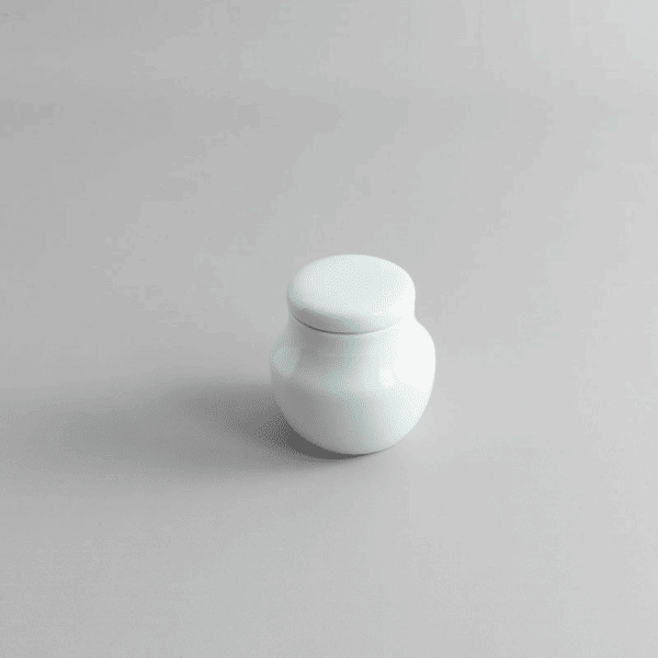 Azucarera Con Tapa VOLF De porcelana Blanca 10 Cm