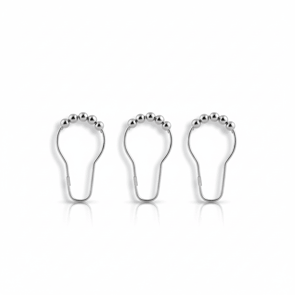 Ganchos para Cortina de Baño de Metal con Bolitas W x12