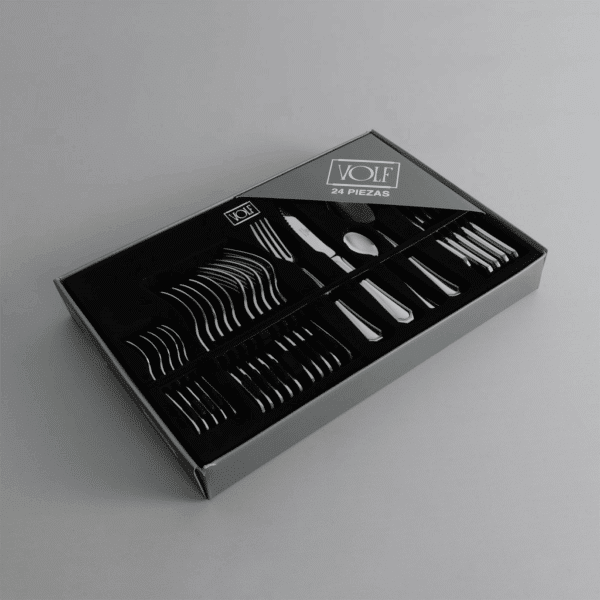 Juego de Cubiertos VOLF Carat de Acero Inoxidable Box x24