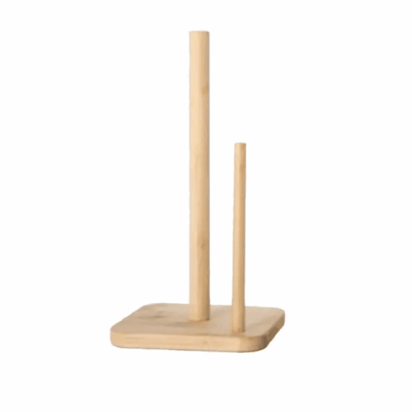 Portarrollo de Bambú con Base Cuadrada 25 cm