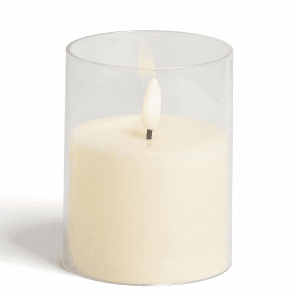 Portavela de Acrílico con Vela 10 cm