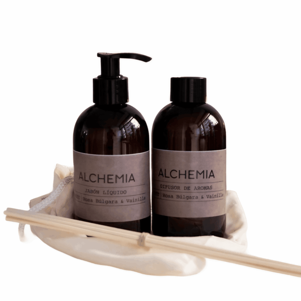 Set Jabón Líquido + Difusor de Aroma con Varillas en Bolsa