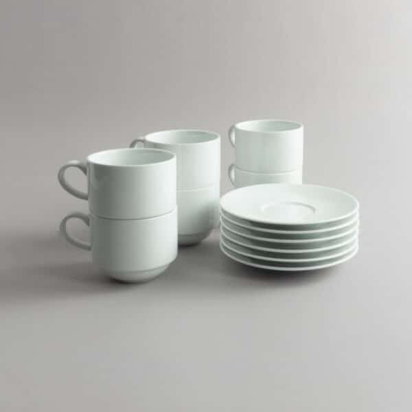 Taza de Café VOLF de Porcelana Blanca
