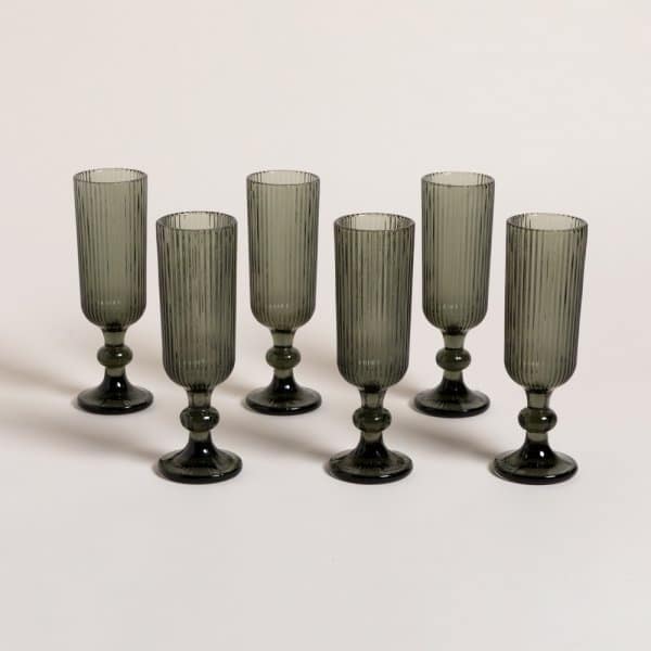 Copas de Vidrio para Champagne KINGDOM FUME 160 ml x6