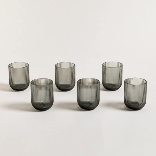 Vasos de Vidrio Facetados KINGDOM 270 ml x6