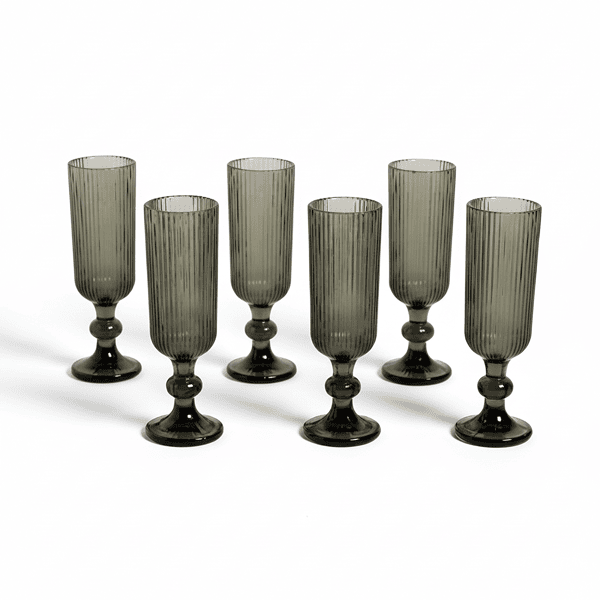 Copas de Vidrio para Champagne KINGDOM FUME 160 ml x6