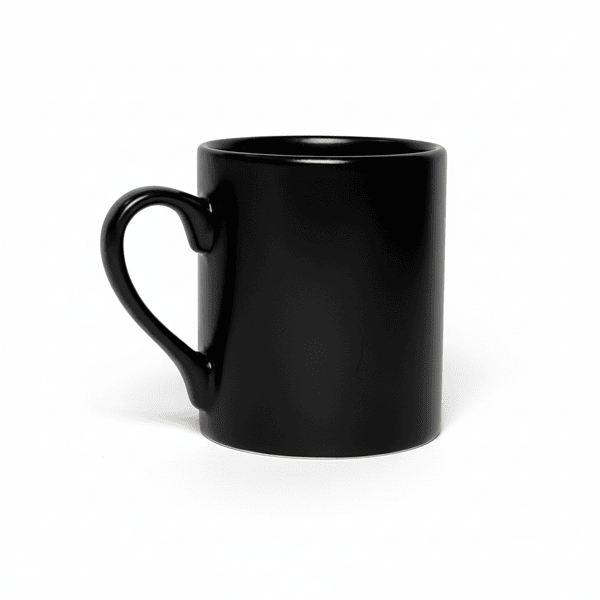 Jarro Mug de Porcelana Recto Negro 210 ml
