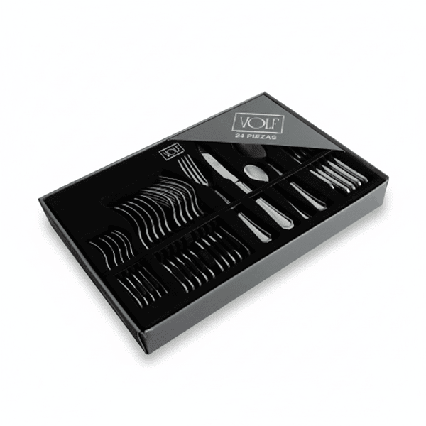 Juego de Cubiertos VOLF Carat de Acero Inoxidable Box x24