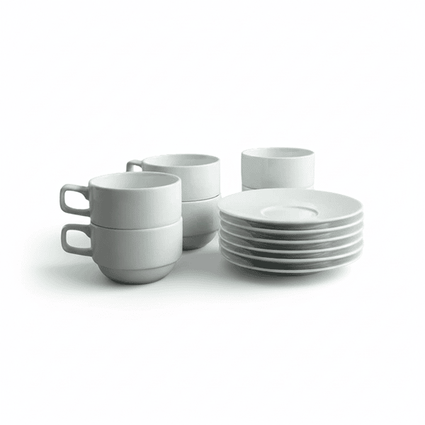 Taza de Té VOLF de Porcelana Blanca