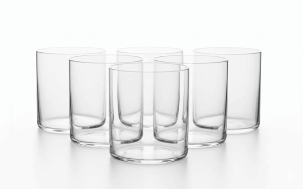 Vasos de Vidrio Ultra Fino Trago Corto VOLF x6 380 ml