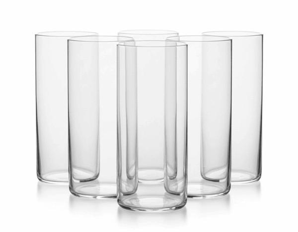 Vasos de Vidrio Ultra Fino Trago Largo VOLF x6 370 ml